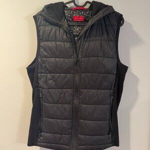 Zara Man Navy Down Vest with Hood - Size Small